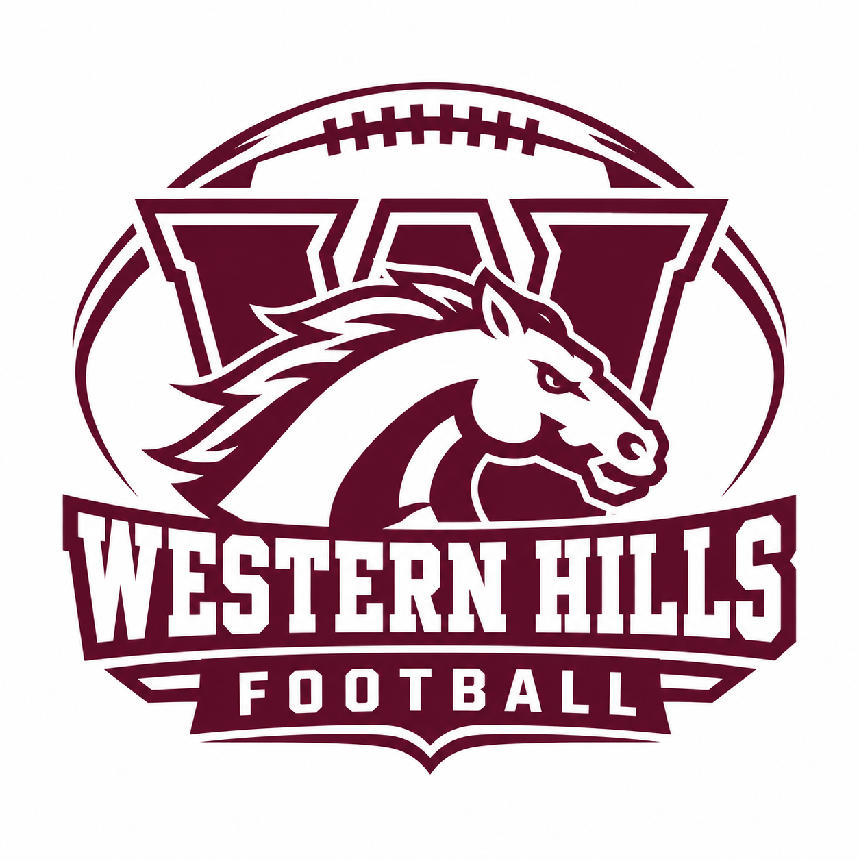 Football Mustang sport logo