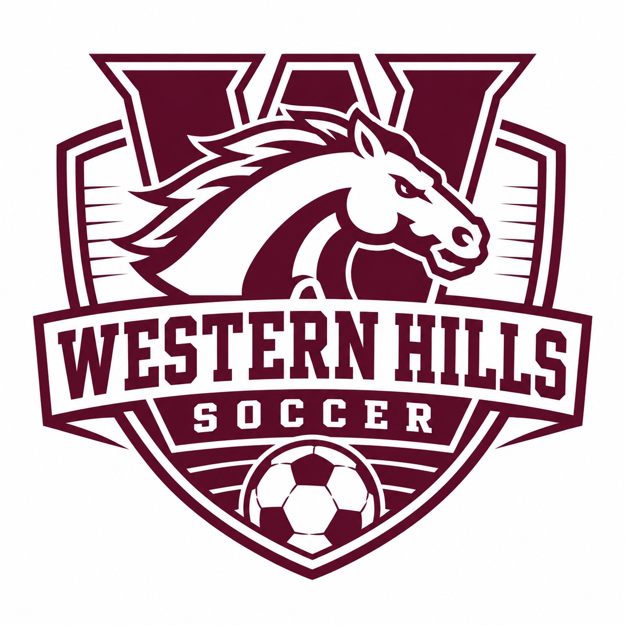 Soccer Mustang sport logo
